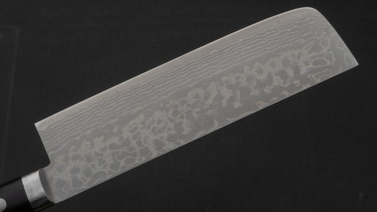 Hitohira NM V10 Damascus Nakiri 165mm Pakka Handle