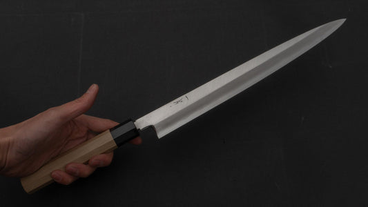 Hitohira Kikuchiyo Mosuke Silver #3 Yanagiba 300mm Ho Wood Handle (Saya)