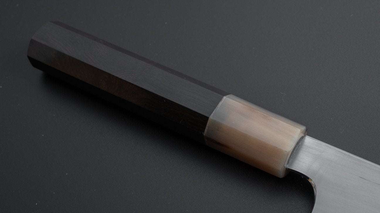 Hitohira Togashi White #1 Stainless Clad Kasumi Utility 165mm Ebony Handle