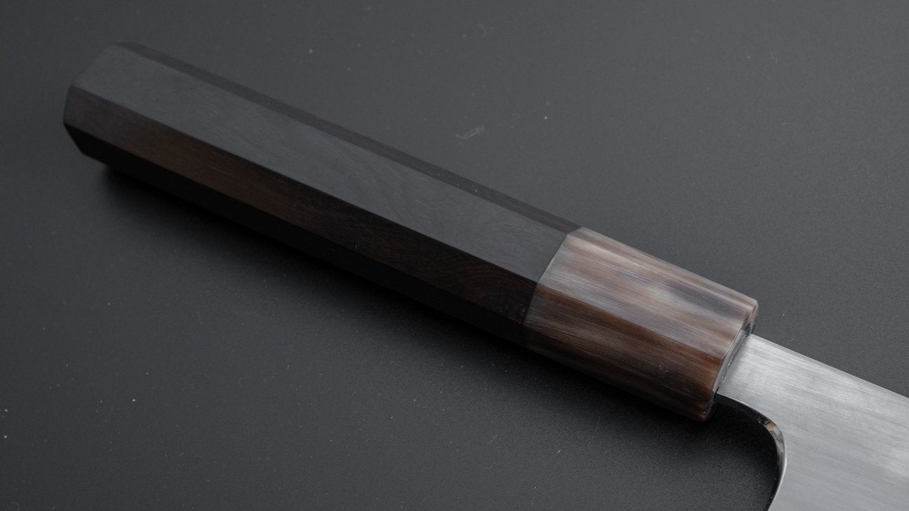 Hitohira Togashi Wit #1 Roestvrij bekleed Kasumi Sujihiki 240 mm ebbenhouten handvat