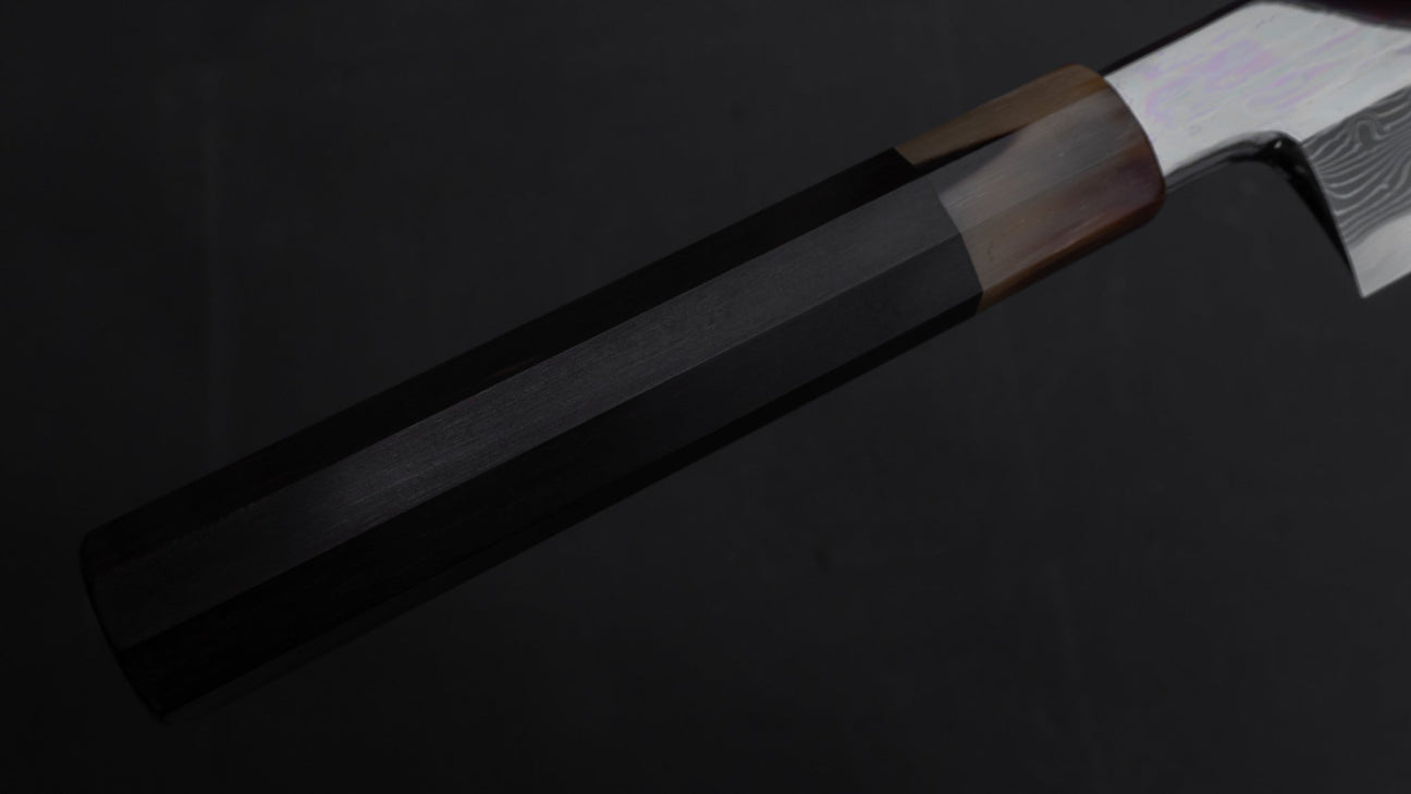 Hitohira Kikuchiyo Mosuke Enmon White #1 Kiritsuke 270mm Taihei Ebony Handle Mirror polish (Saya)