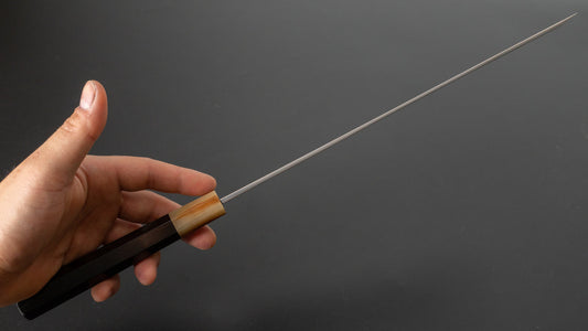 Hitohira Kikuchiyo Manzo Blue #2 Yanagi Sakimaru 270mm Ebony Handle (Saya)