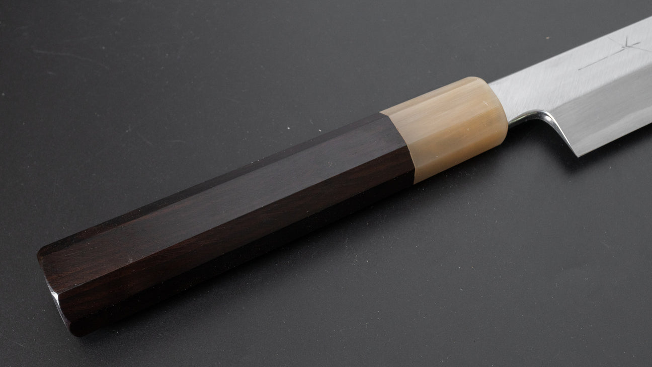 Hitohira Kikuchiyo Manzo Blue #2 Yanagi Sakimaru 300mm Ebony Handle (Saya)