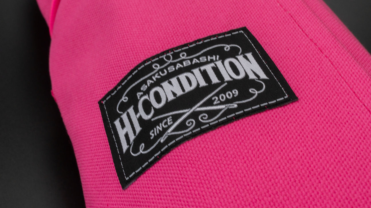 HI-CONDITION Hanpu Canvas 9 Pockets Knife Roll Deep Candy Pink