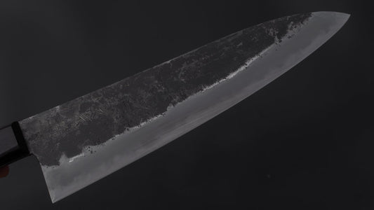 Morihei Hisamoto Kurouchi White #1 Gyuto 210mm Pakka Handle (No Bolster/ Fine Finish)