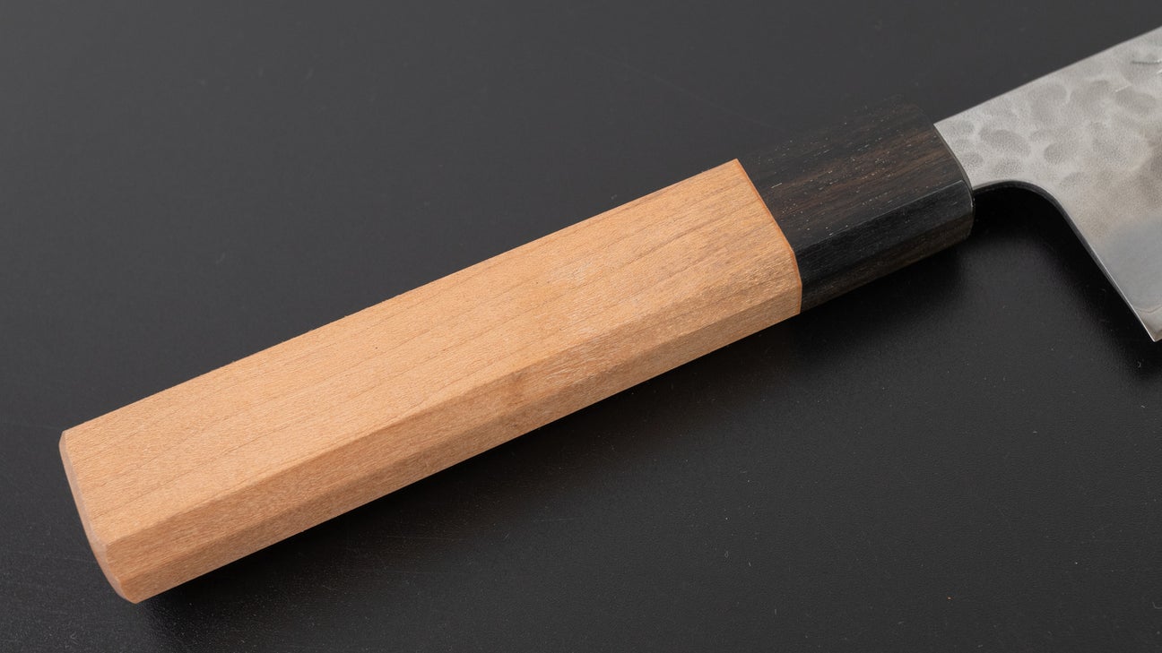Hitohira Futana SB Migaki Tsuchime Santoku 170mm Cherry Wood Handle