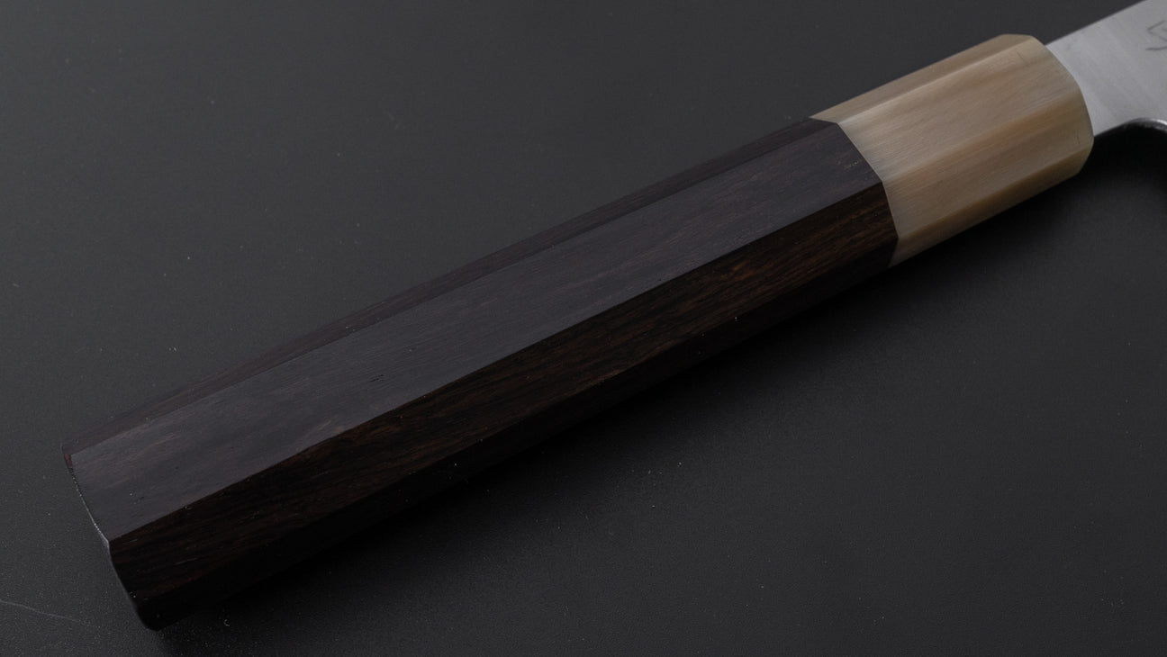 Hitohira Ashi Wit #2 Gyuto 240 mm ebbenhouten handvat