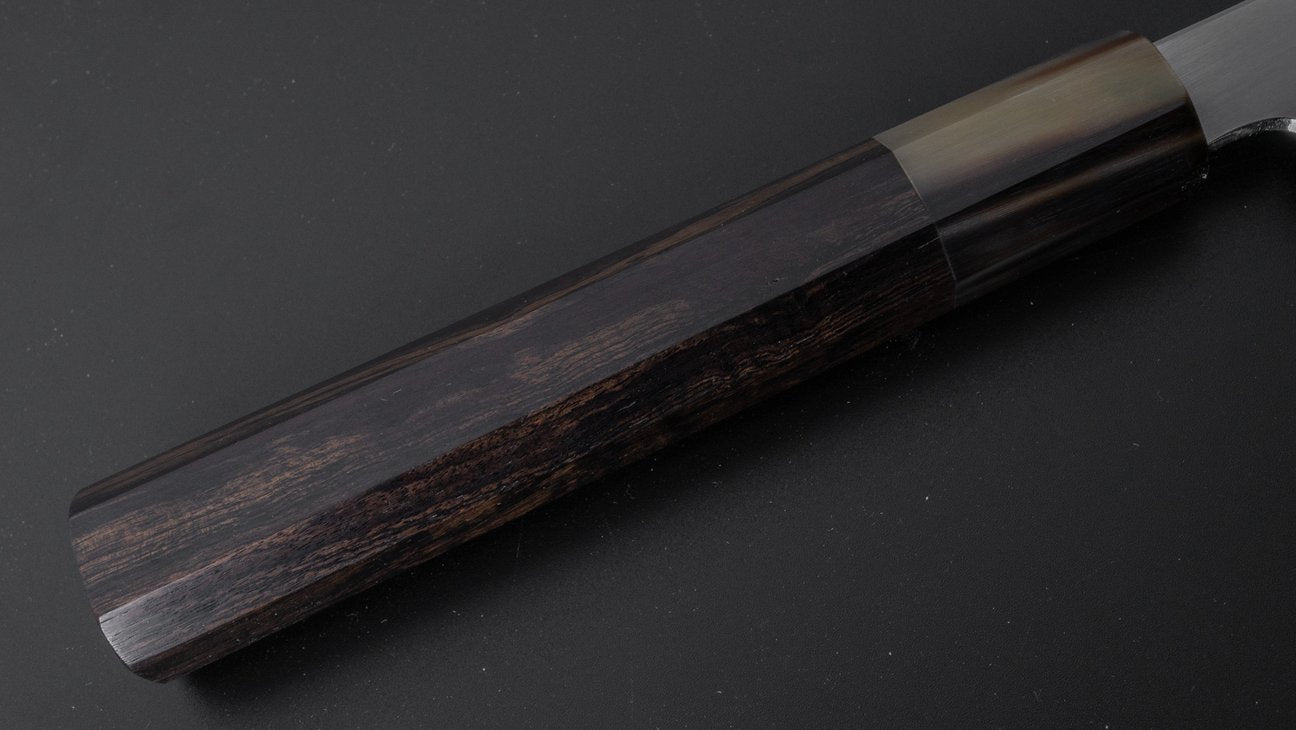 Hitohira Togashi White #1 Stainless Clad Kasumi Sujihiki 270mm Ebony Handle