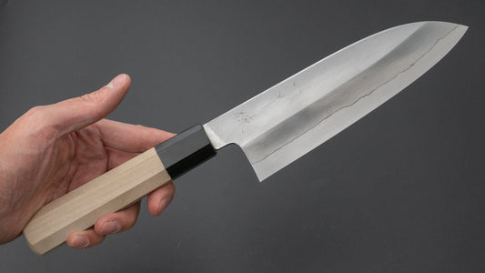 Hitohira Kikuchiyo Ren Silver #3 Santoku 180mm Ho Wood Handle