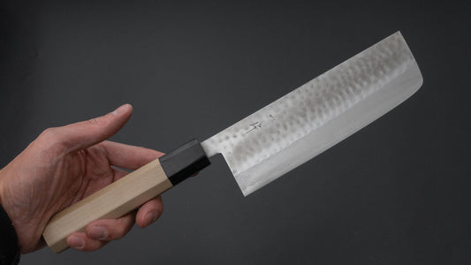 Hitohira NM Tsuchime Nakiri 165mm Ho Wood Handle