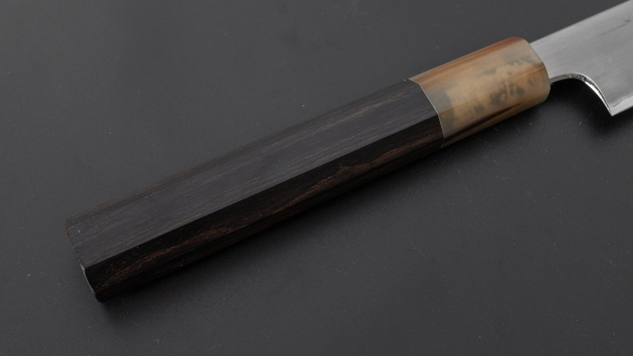 Hitohira Togashi Wit #1 Roestvrij bekleed Kasumi Petty 165 mm ebbenhouten handvat