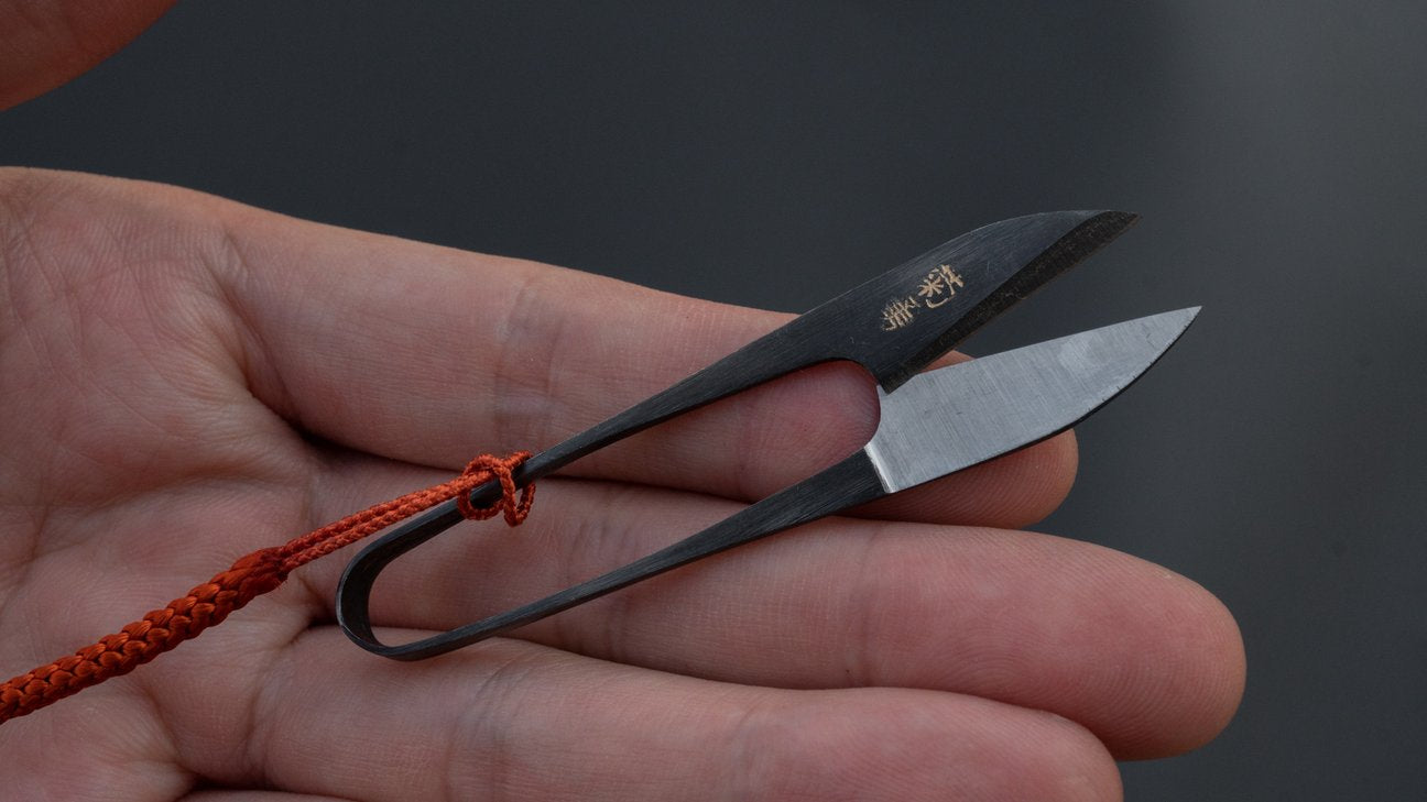 Morihei Kikuyu Nigiri Thread Shears 75mm in Chiyo Paper Box