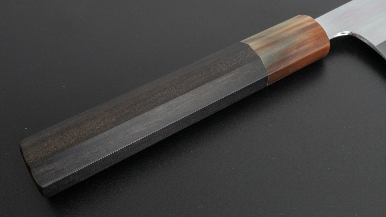 Hitohira Tanaka Kyuzo Blue #1 Mirror Gyuto 240mm Taihei Ebony Handle