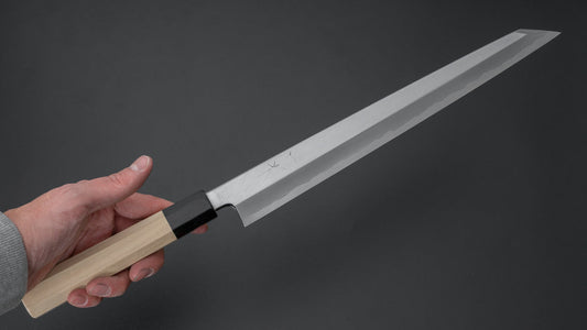 Hitohira Tanaka Mosuke Blue #1 Kiritsuke Yanagiba 300mm Ho Wood Handle (Saya)