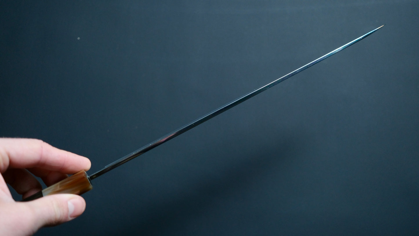 Hitohira Togashi White #1 Notaremon Mizu Honyaki Yanagiba 300mm Taihei Ebony Handle (Saya)