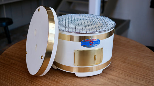 Komon Maruwa Kogyo Round Yokubari Shichirin With Lid