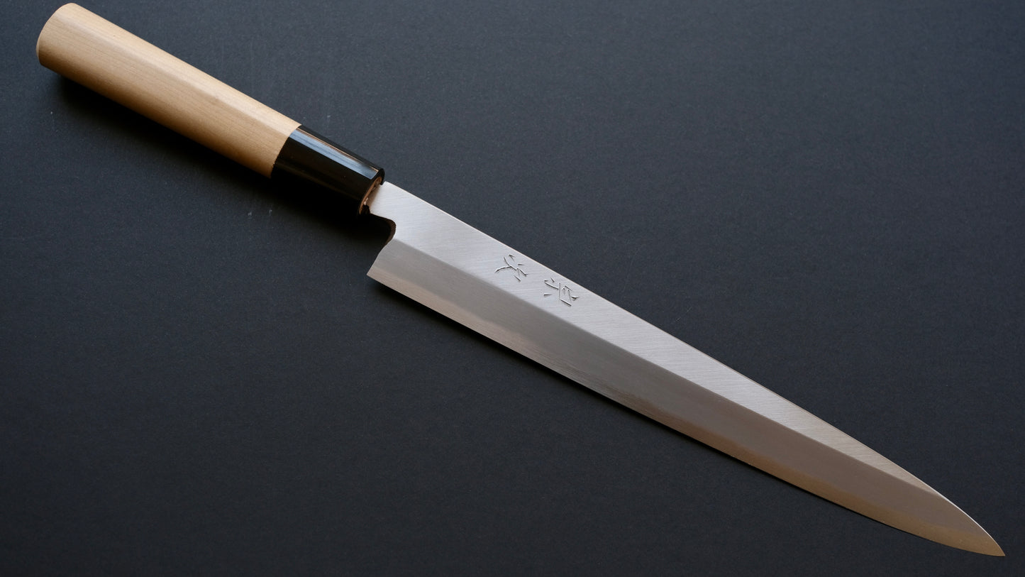 Vintage Morihei Munetsugu White #2 Yanagiba 240mm Ho Wood Handle