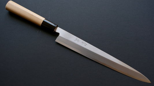 Vintage Morihei Munetsugu Wit #2 Yanagiba 240mm Ho Houten Handvat