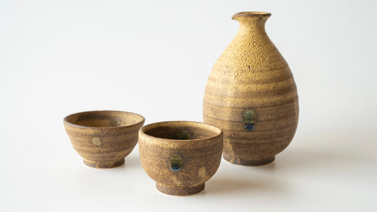 Komon Sake Set Shinohara "Kiseto" Bottle & two cups