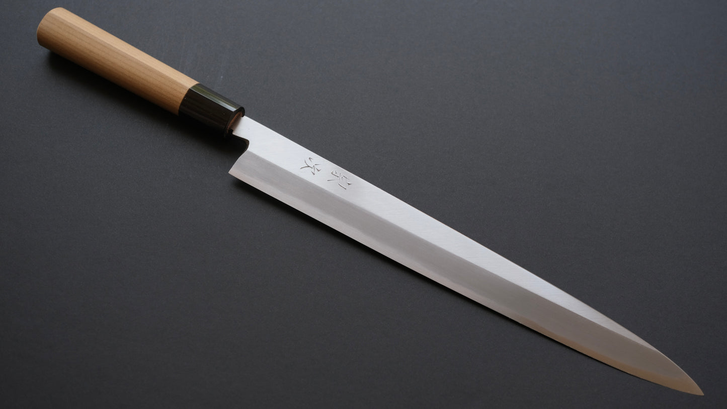 Vintage Morihei Munetsugu White #2 Yanagiba 300mm Ho Wood Handle