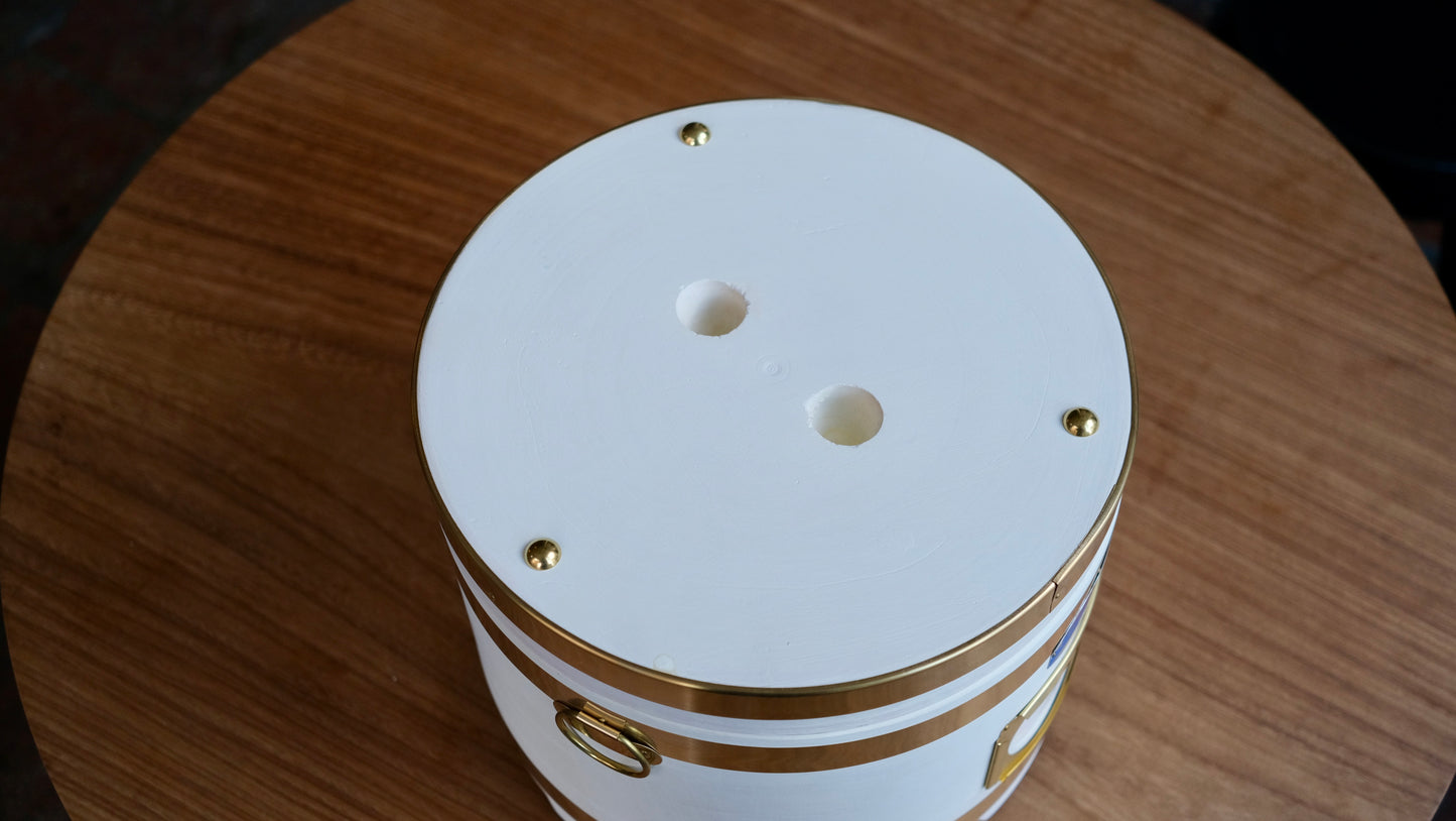 Komon Maruwa Kogyo Round Yokubari Shichirin With Lid