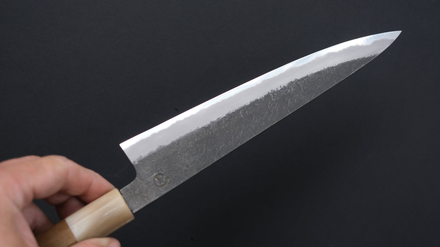 Hitohira Hinode Nashiji Wit #2 Sujihiki 210 mm Ho Houten handvat