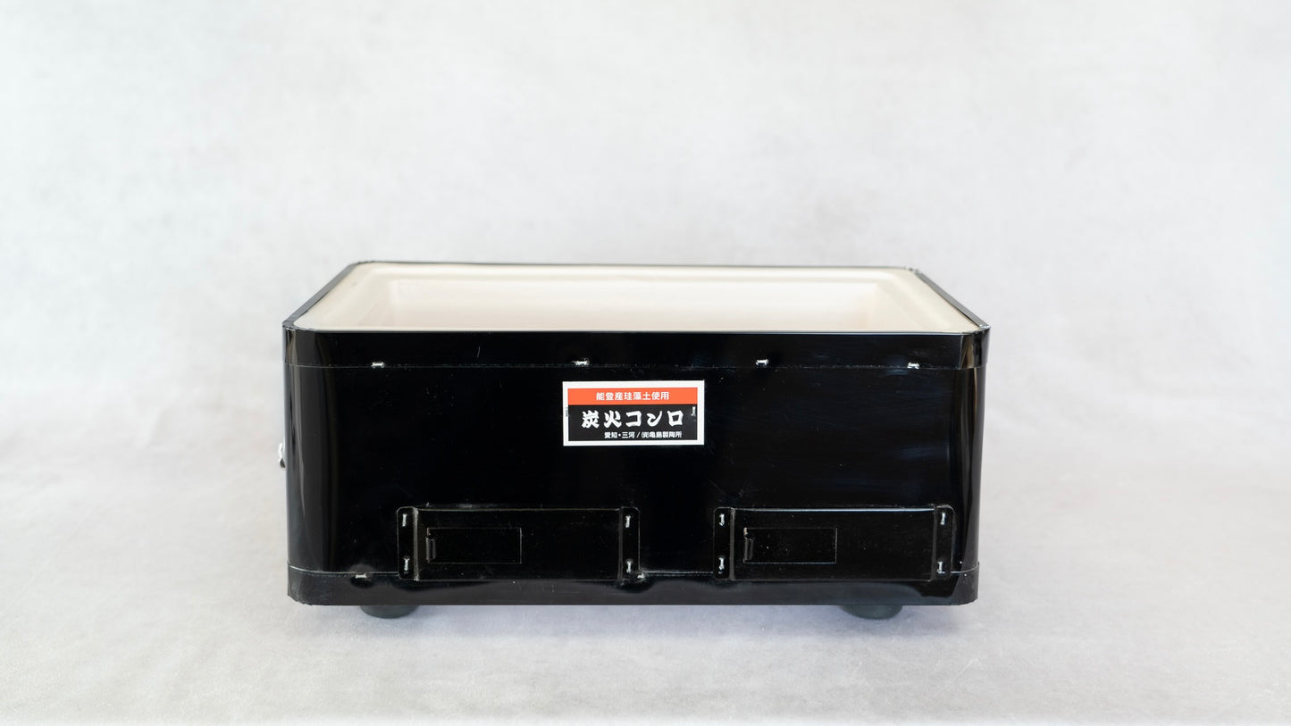 Komon Kameshima Seitojo Black/Red Teppan Konro BBQ