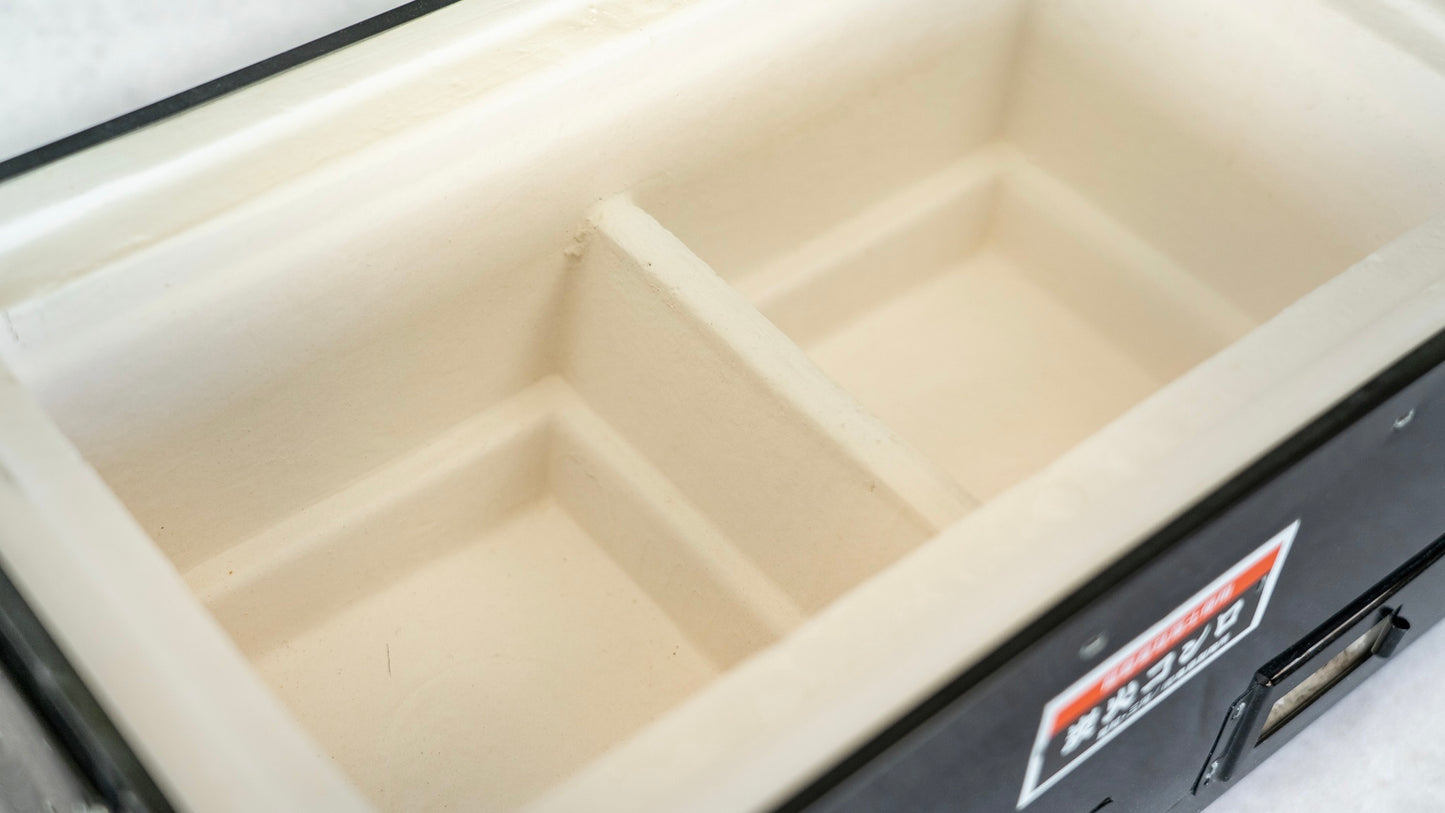 Komon Kameshima Seitojo Black/Red Teppan Konro BBQ