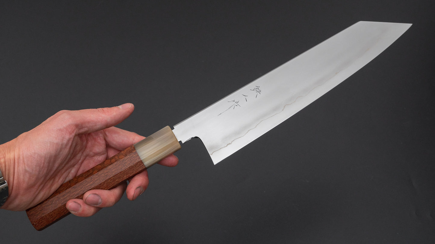 Tetsujin Zilver #3 Ukiba Kiritsuke Gyuto 240 mm Lacewood handvat