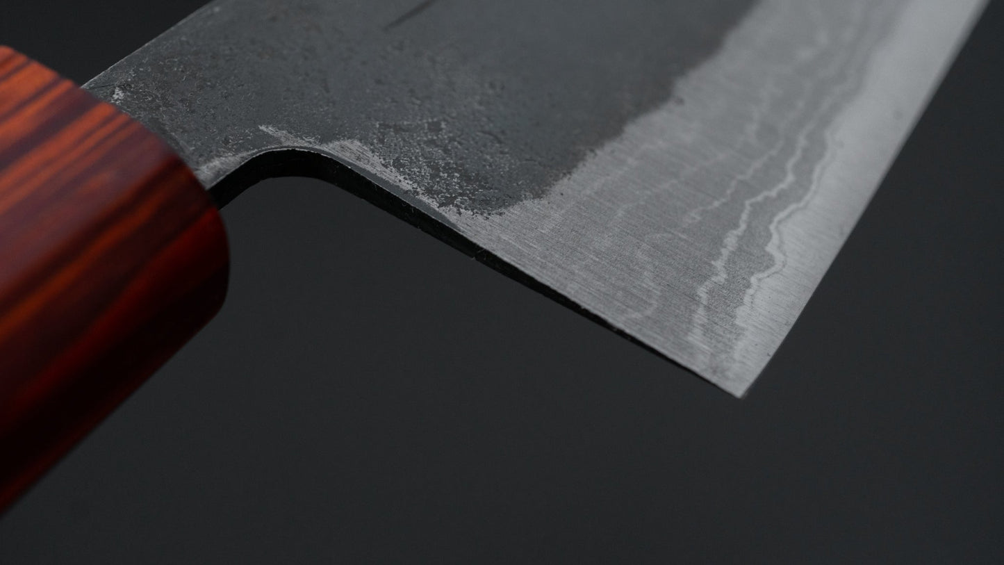 Hitohira Echizen NB White #2 Kurouchi Damascus Nakiri 165mm Walnut Handle (Rengas Ferrule)