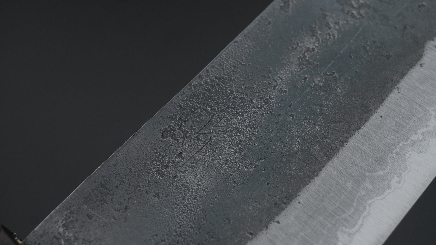 Hitohira Echizen NB Wit #2 Kurouchi Damascus Nakiri 165 mm walnoot handvat (ziricote ferrule)