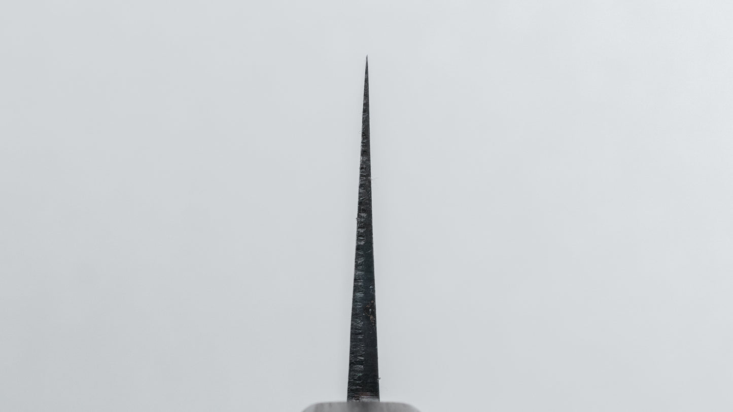 Hitohira Echizen NB Wit #2 Kurouchi Damascus Nakiri 165 mm walnoot handvat (ziricote ferrule)