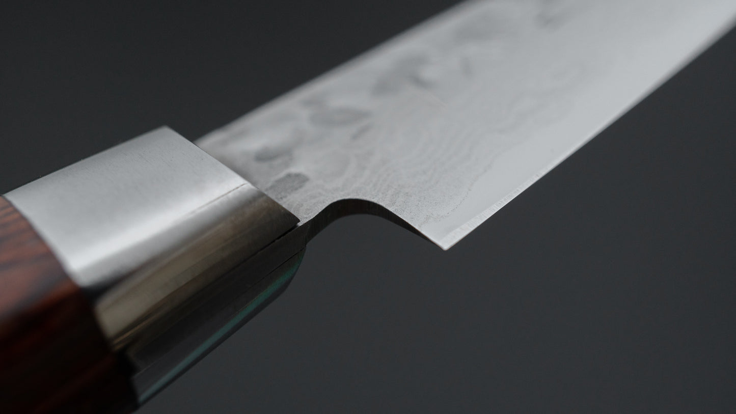 Hitohira Imojiya ST Tsuchime Damascus Paring Imitation Mahogany Handle (Yo)