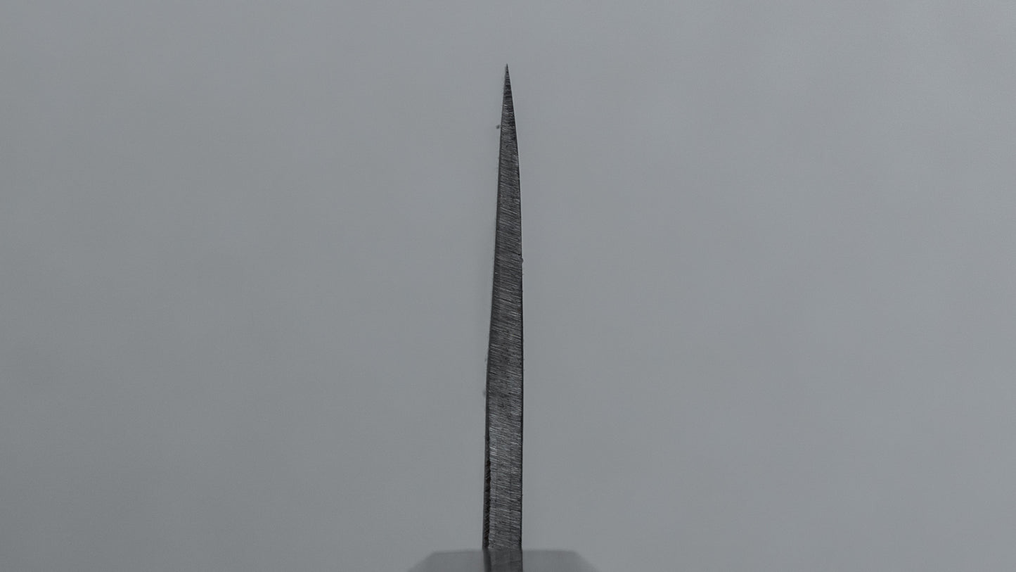 Hitohira Harima Forged Blue #2 Stainless Clad Migaki Nakiri Walnut Handle