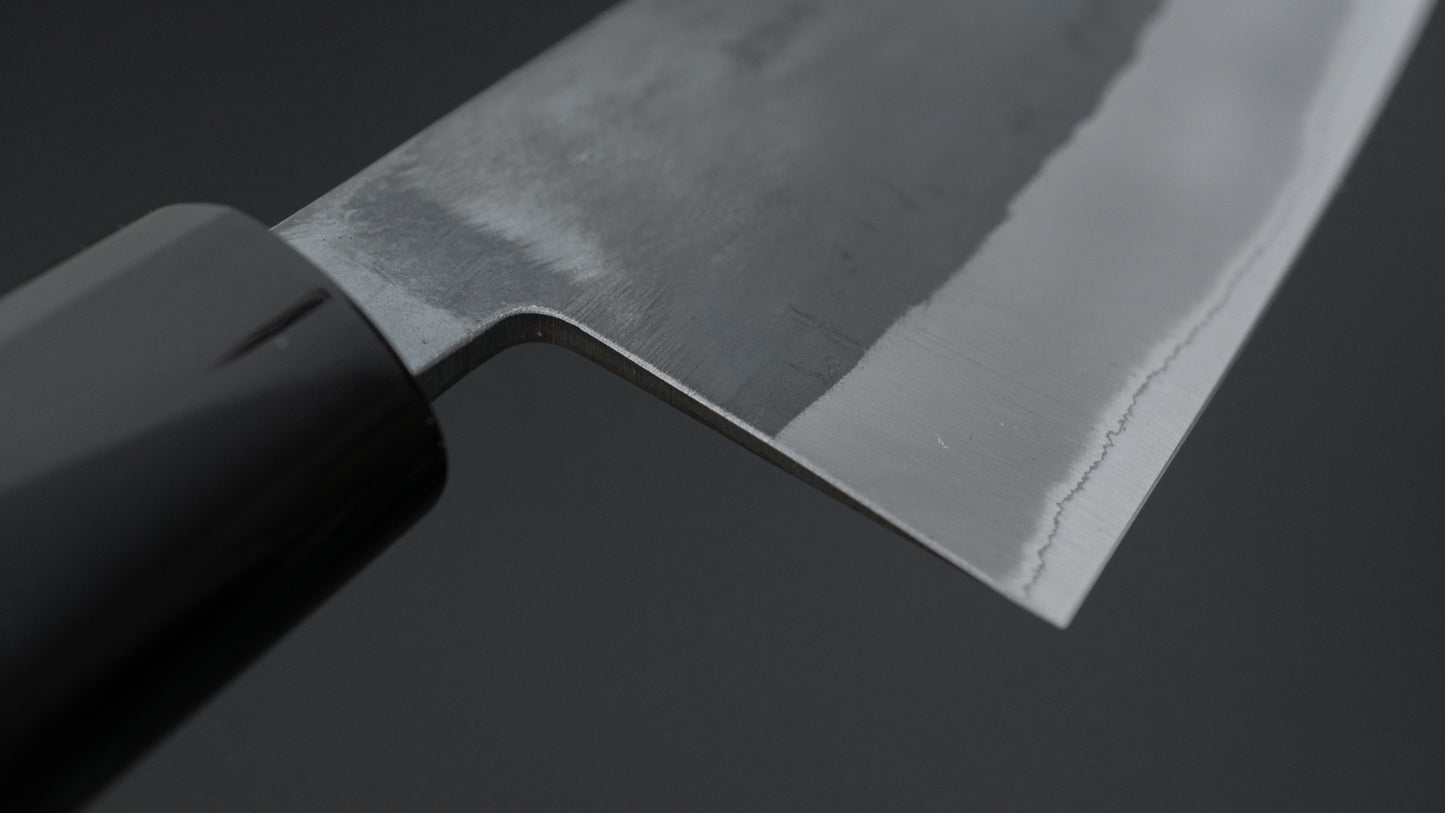 Hitohira TD Blue #2 roestvrij beklede Kurouchi Santoku 165 mm Ho houten handvat (D-vorm)