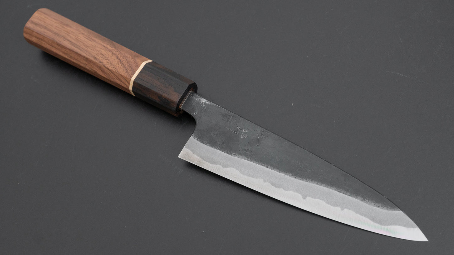 Hitohira Tosa Kurouchi Blue #2 Petty 135mm Walnut Handle (Ziricote Ferrule)