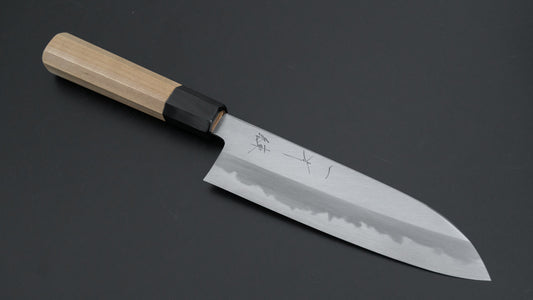 Hitohira Tanaka Ren Wit #2 Santoku 180 mm Ho houten handvat