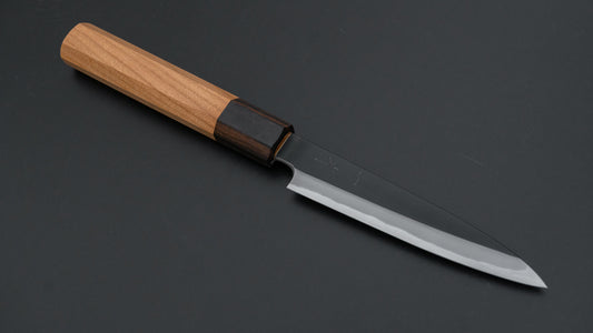 Hitohira Kikuchiyo Kyuzo Blue #2 Kurouchi Petty 120 mm kersenhouten handvat