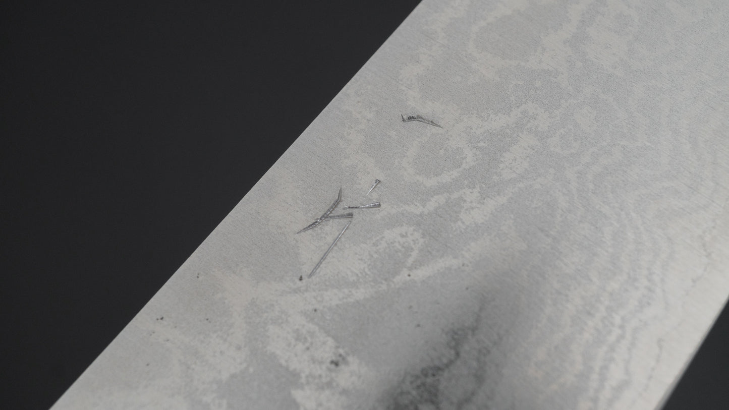 Hitohira Setsu Forged VG-10 Damascus Santoku 165mm Walnut Handle (Ziricote Ferrule)