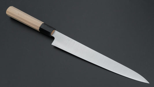 Hitohira Ashi Zweedse roestvrijstalen Sujihiki 240 mm Ho-houten handgreep