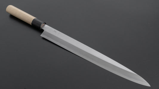 Hitohira Kikuchiyo Manzo Wit #3 Yanagiba 300 mm Ho houten handvat (D-vorm)