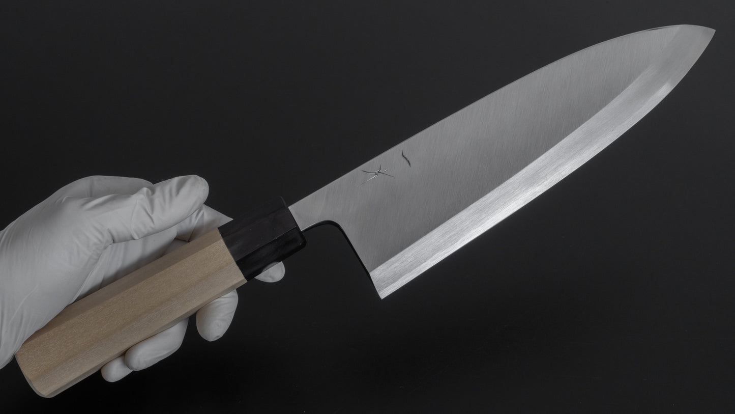 Hitohira Kikuchiyo Manzo Blue #2 Deba 210mm Ho Wood Handle (Saya)