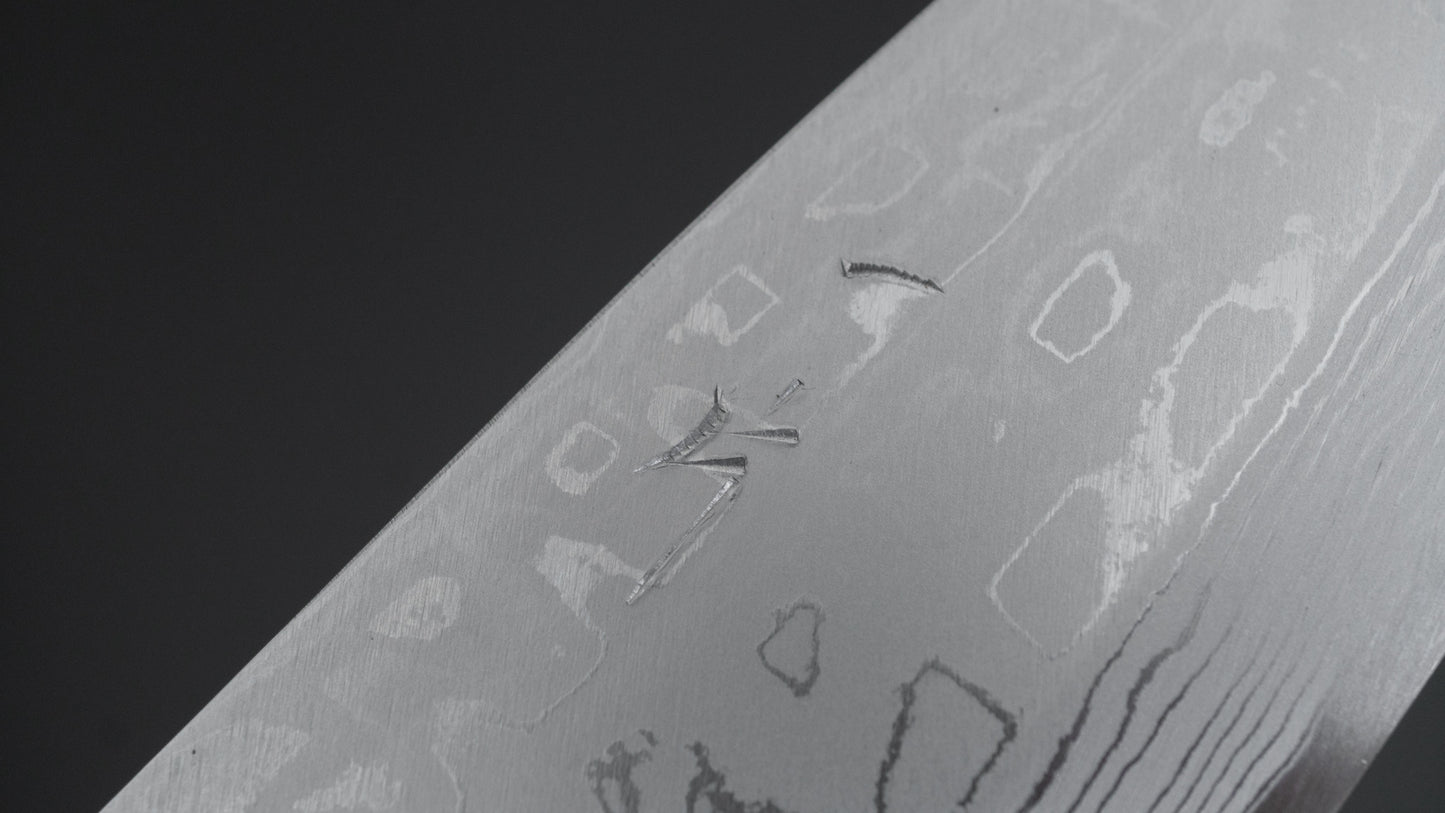 Hitohira Echizen Blue #2 Damascus Deba 120mm Rosewood Handle (Thin)