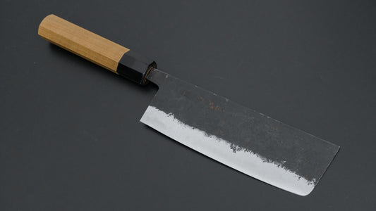 Morihei Hisamoto Kurouchi Wit #1 Nakiri 165 mm Ho houten handvat