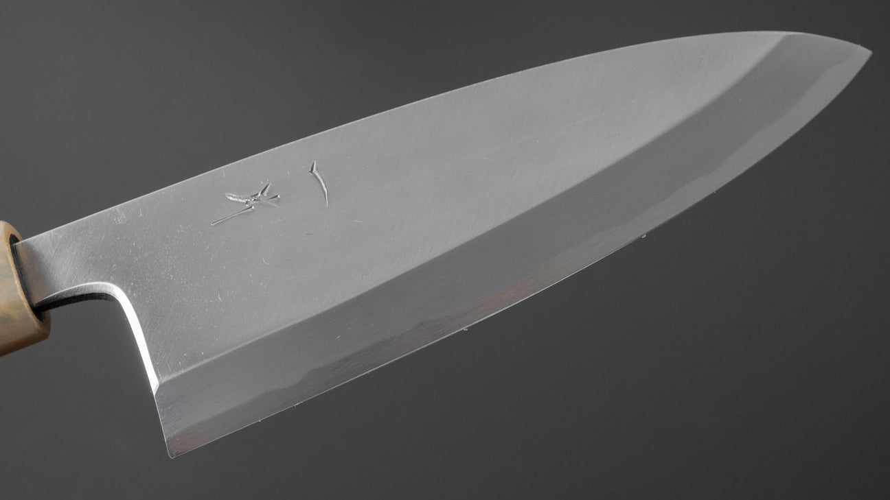 Hitohira Kikuchiyo Manzo Blue #2 Deba 150mm Ebony Handle (Saya)