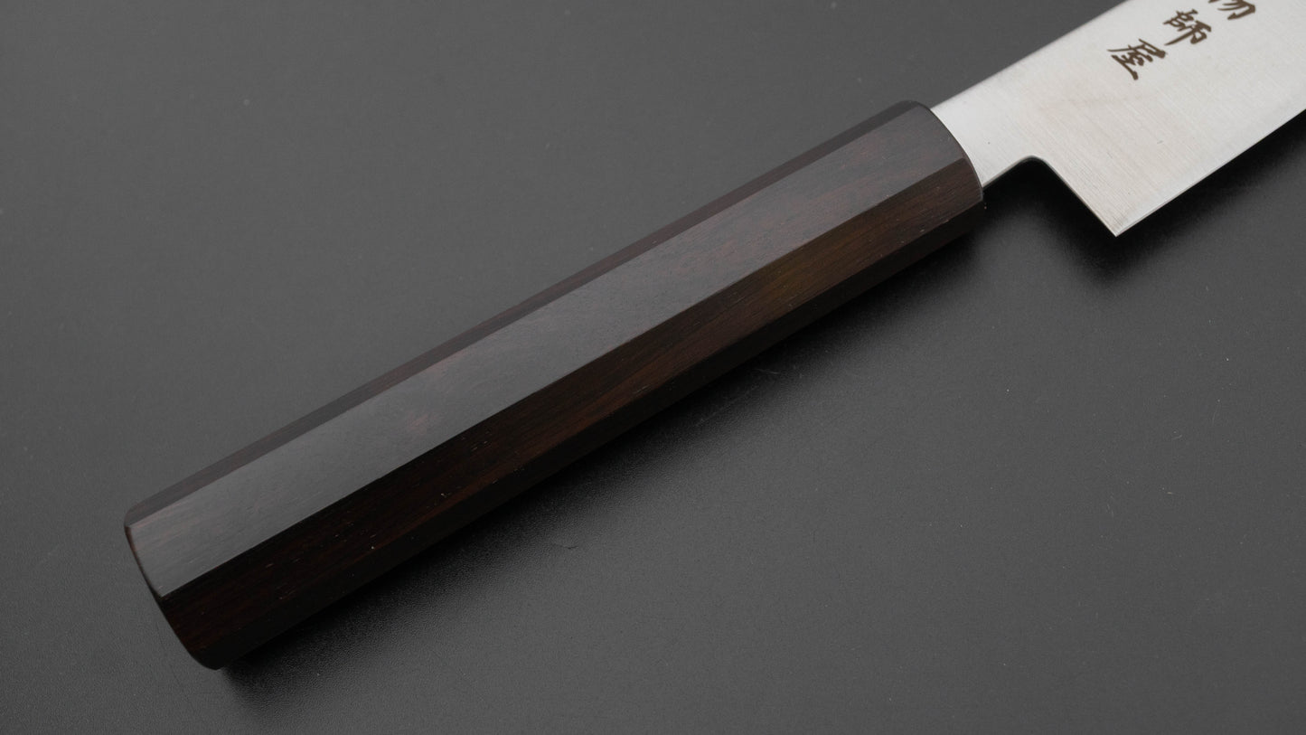 Hitohira Imogiya TH roestvrijstalen petty 150 mm met ebbenhouten handvat (Wa)