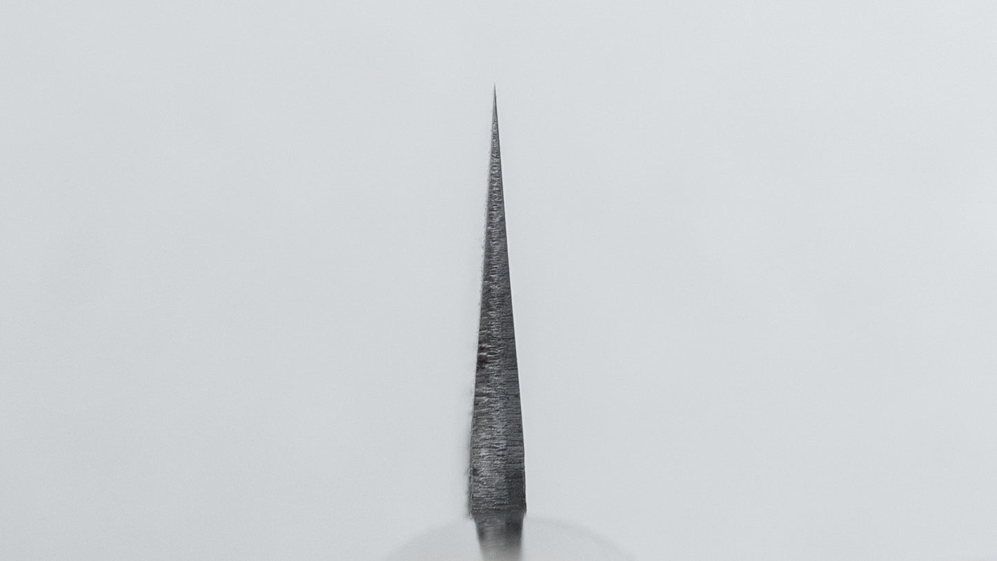 Hitohira Hinode Nashiji White #2 Petty 195mm Ho Wood Handle (Oval)