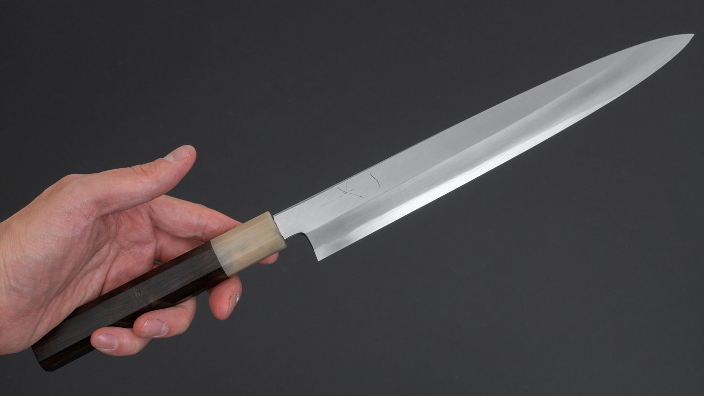Hitohira Nakagawa Mosuke Silver #3 Yanagiba 240mm Ebony Handle (Saya)