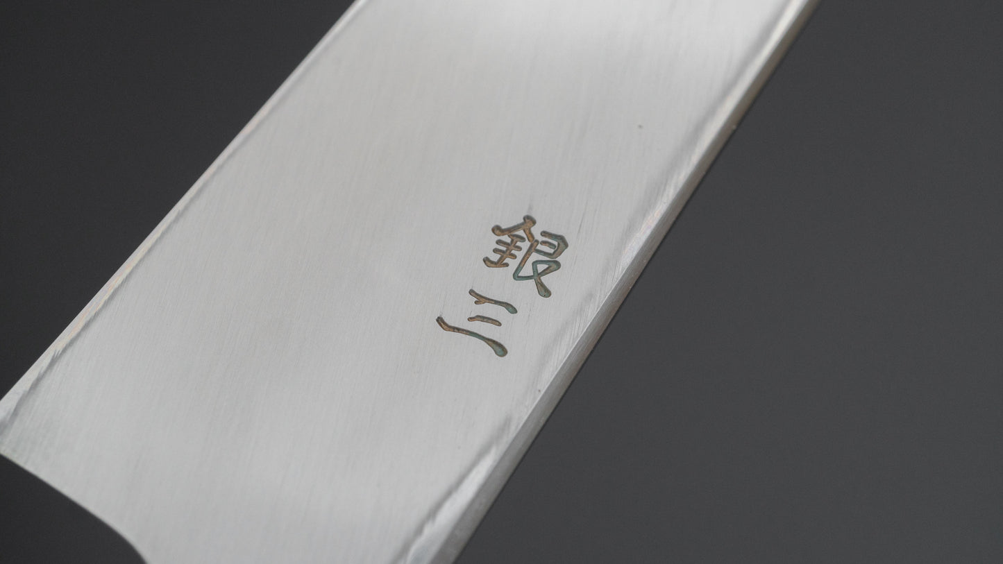 Hitohira Nakagawa Mosuke Silver #3 Yanagiba 240mm Ebony Handle (Saya)