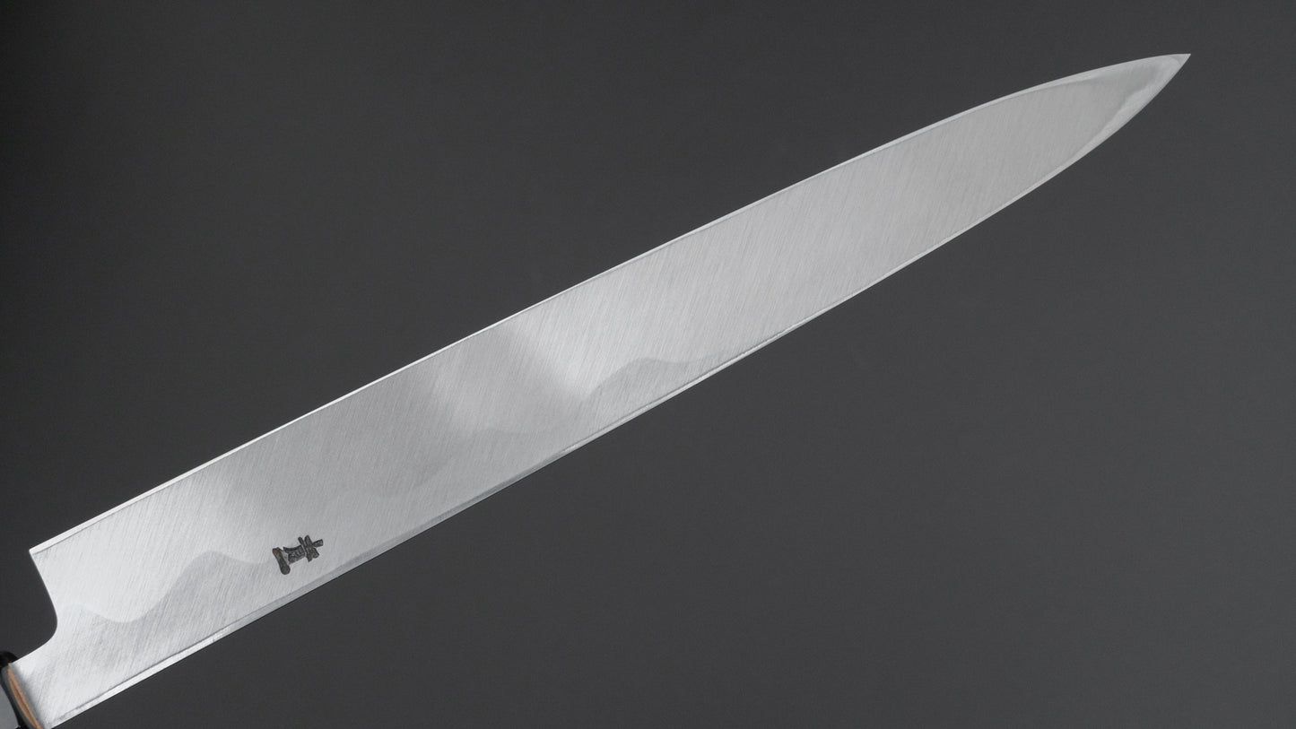 Hitohira Tanaka Manzo Blue #1 Yanagiba 270 mm Ho houten handvat (Saya)